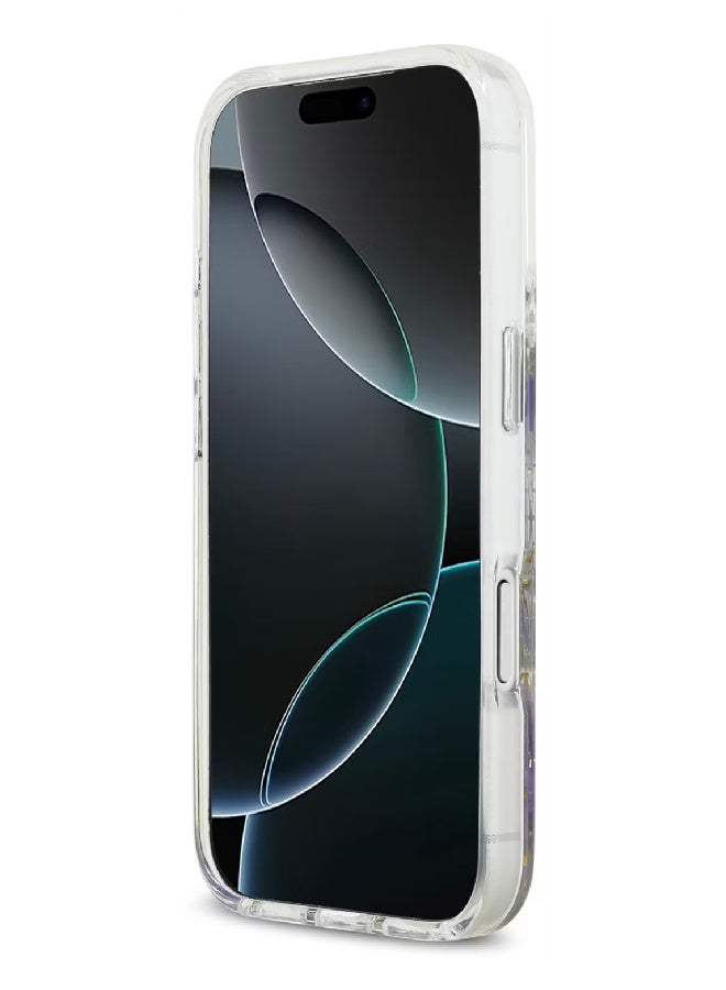 Guess MagSafe Resin Case with Flowers & Glitter Pattern for iPhone 17 Pro - Purple - Image 3